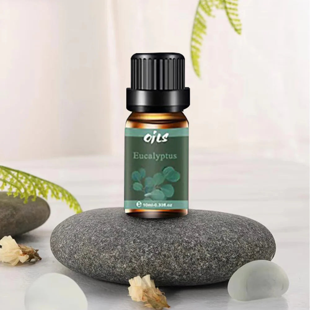 Essential Oil Kit with 6 Fragrance Oils for Diffuser (Includes Eucalyptus,Vanille,Citronella,Lemonggrass,Rosemary,Peppermint)