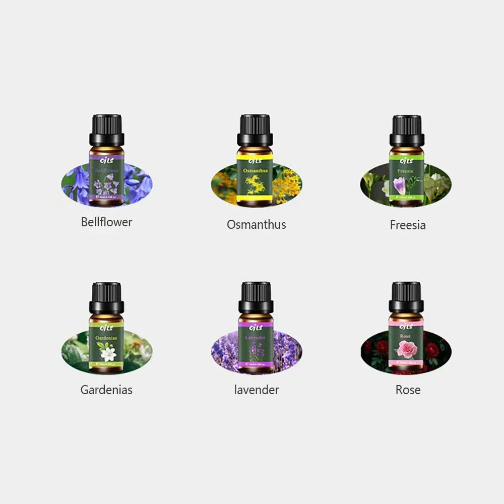 Luxury Essential Oil Collection (6 x 10ml) - Premium Floral Blends Including Gardenias & Freesia | Holiday Gift Box for Women/Me