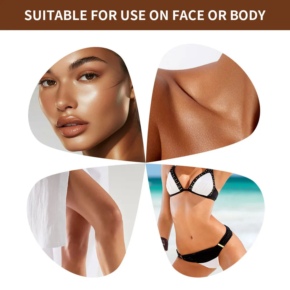 Bronze Before And After Browning Lotion Long-Lasting Brown Lotion Tan Lotion Texture Tanning Booster Waterproof Coconut Makeup
