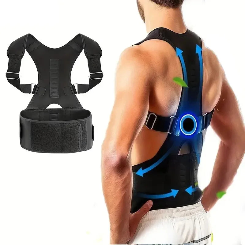 Posture Corrector for Men and Women, Adjustable Upper Back Brace, Muscle Memory Support Straightener, Providing Pain Relief