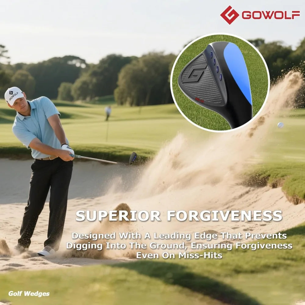 Gowolf Premium Forged Full Face Golf Wedges 50/52/54/56/58/60/69 Degree Individual or Set for Men