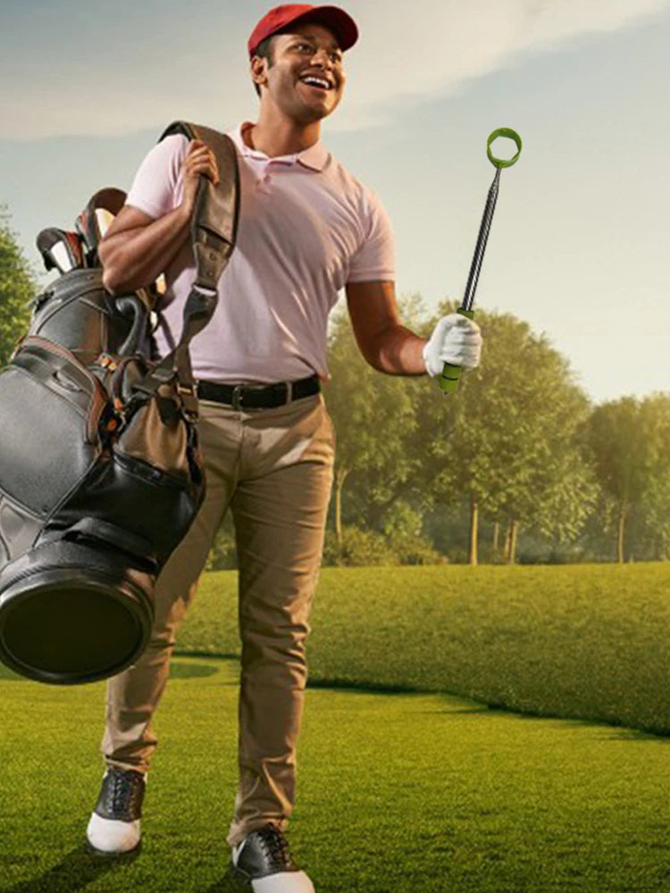 8.86 FT Telescopic Golf Ball Retriever Golf Ball Pick Up Retriever Grabber Non-Slip Handle Claw Sucker Tool Golf Accessories