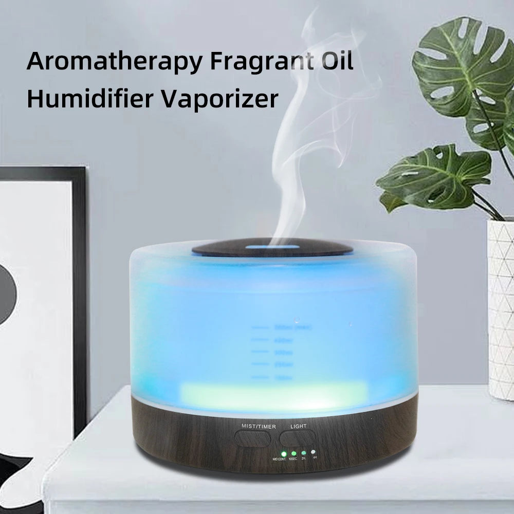 16.91oz Oil Diffuser  Relaxing Aromatherapy, Air Humidification, Mood Lighting & Auto Safety Shut-Off (6 Oils Included)