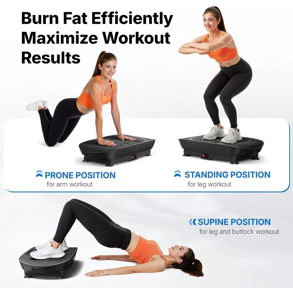 MERACH Curved Vibration Plate Exercise Machine Lymphatic Drainage Weight Loss Fitness Equipment