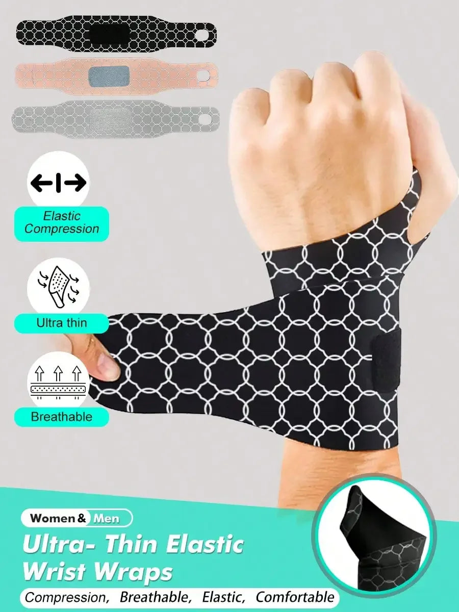 RPPR 1PC Ultra Thin Elastic Wrist Brace Repetitive Wrist Use Support for Carpal Tunnel Fits Both Wrists For Keyboard Typing
