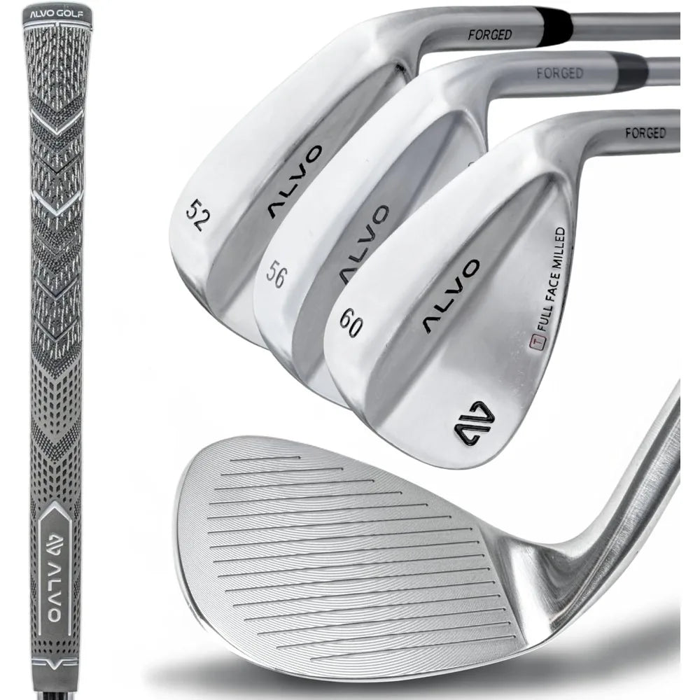 Premium Full Face Golf Wedges, Golf Wedge Set and Singles, 3 Wedges 52/56/60/70 Degree,Lob,Gap,Sand Golf Club for Men,