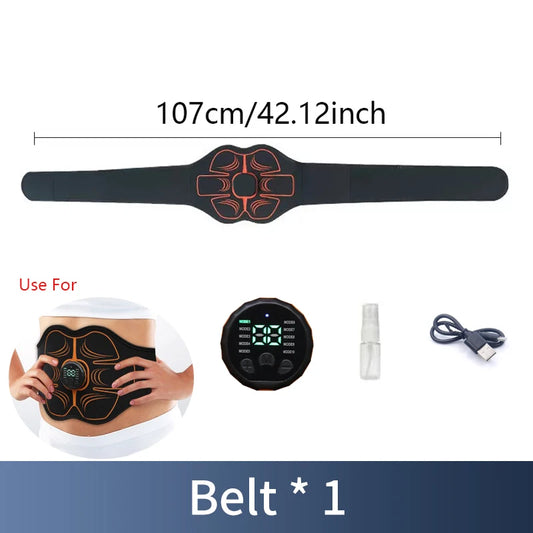 ABS Stimulator EMS Muscle Stimulator Ab Machine Portable Abdominal Belt Electronic Pulse Massager Home Office Fitness Workout