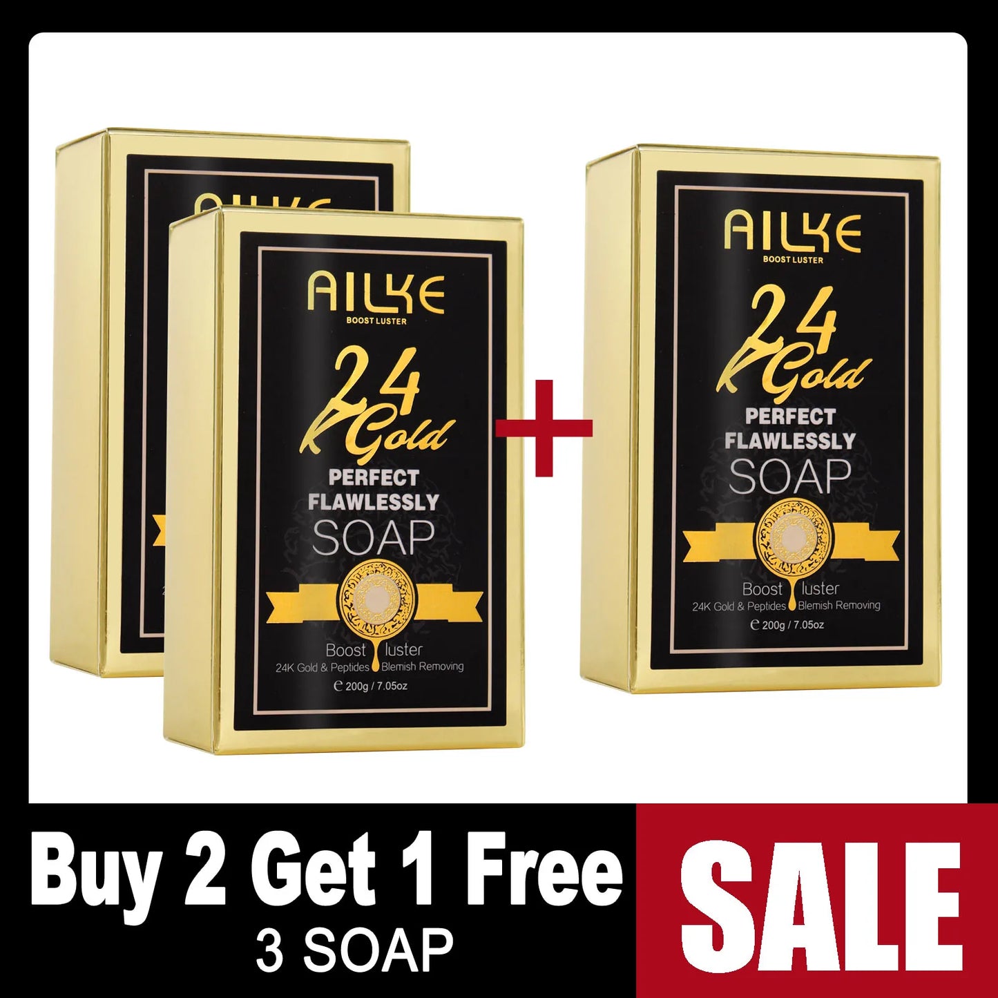 Ailke 24K Gold Collagen Cream Joint Removing Dark Spot Strong Whitening Face Anti Aging Skin Care Set