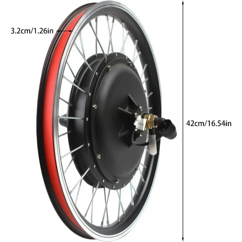 20inch Electric Bicycle Rear Wheel Conversion Kit 48V 1000W Brushless Toothed Motor Hub with LCD Display for 20inch Bike E-Bike