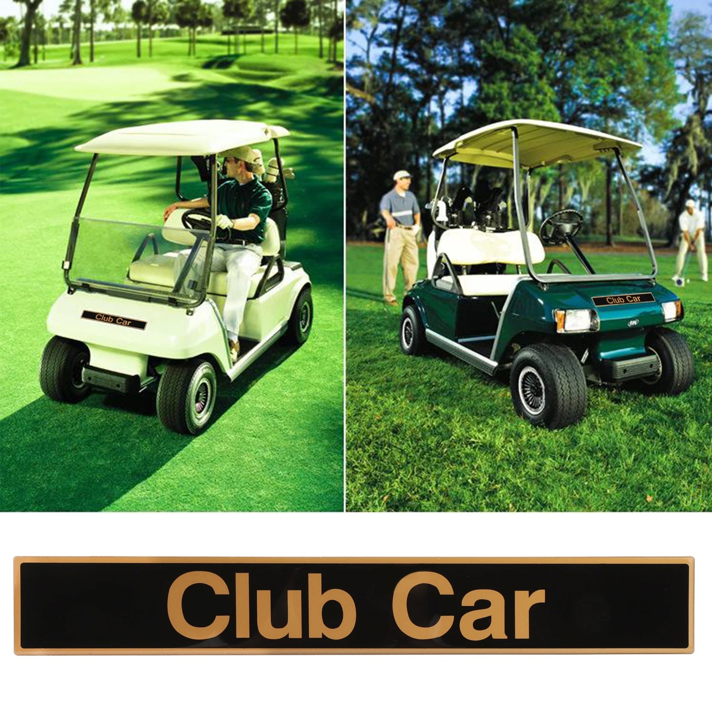 Roykaw Golf Cart Name Plate/Emblem Compatible with Club Car Precedent Models, Replaces OEM # 102502601