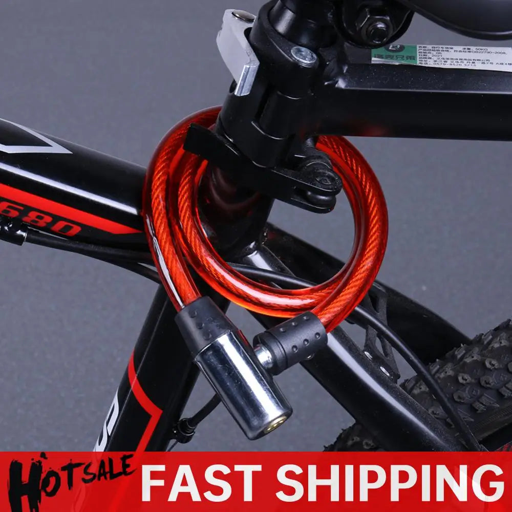 Anti-theft Universal Bike Lock Cable for Bicycle Electric Vehicle Motorcycle Door Multipurpose Cable Coil Security Lock