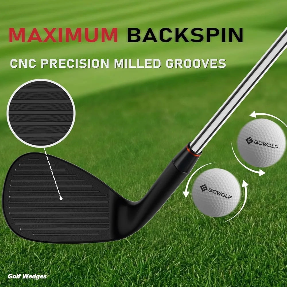 Gowolf Premium Forged Full Face Golf Wedges 50/52/54/56/58/60/69 Degree Individual or Set for Men