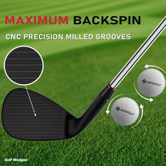 Gowolf Premium Forged Full Face Golf Wedges 50/52/54/56/58/60/69 Degree Individual or Set for Men