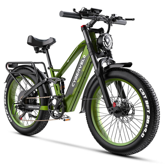 26"x4.0" Electric Bike,5000w Peak motor, up to 120 Miles Range 52V 40Ah Battery E-Bike, Luxury Adult Fat Tire Electric Bicycles