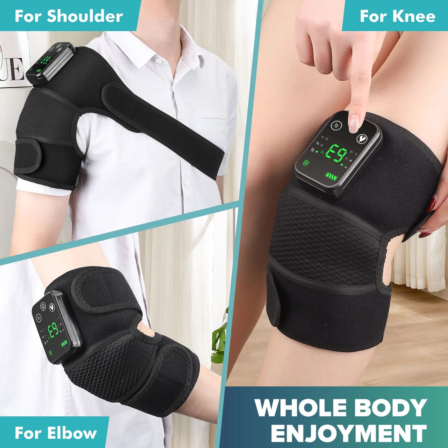 Knee Heating Massager Joint Physiotherapy Hot Compress Vibration Massage Elbow Shoulder Support Thermal Knee Pad Relieve Arthritis