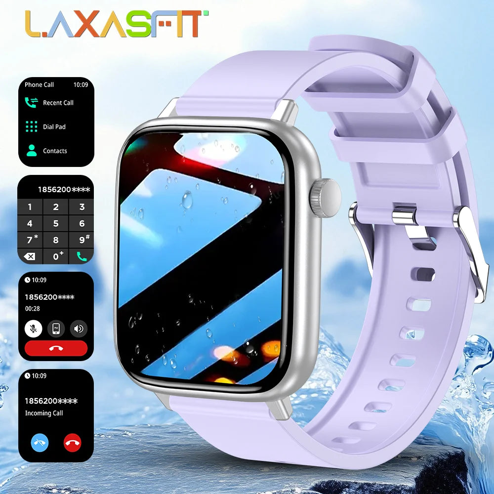 LAXASFIT New Smart Watch Bluetooth Call 24/7 Heart Rate Monitor IP68 Waterproof 100+ Sport Mode Smartwatch for Men Women