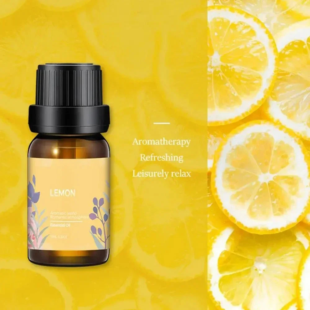 6-Piece Luxury Essential Oil Kit for Diffusers - Lily, Jasmine, Lemon, Ocean, Rose, Sakura Scents