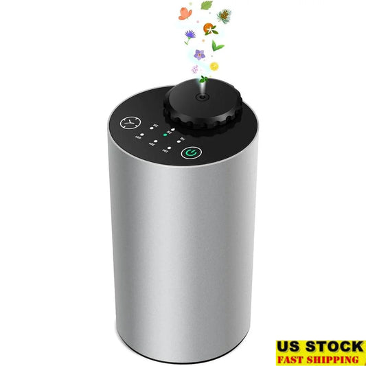 Waterless Essential Oil Diffuser Battery Operated Cordless Aromatherapy Diffuser Portable Car Office Timer 3 Mist Levels USB