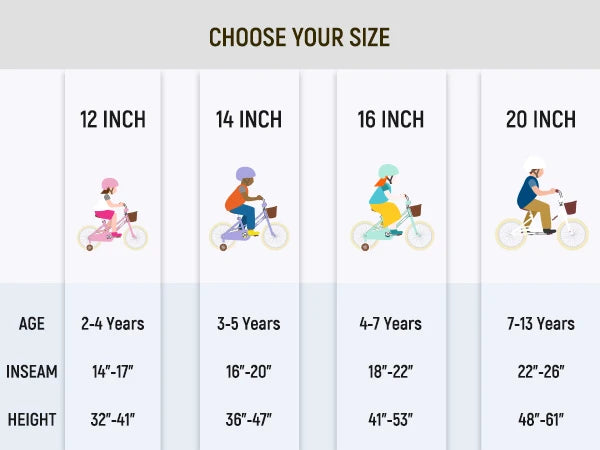 US warehouse JOYSTAR Girls Bike for 2-12 Toddlers & Kids, 12" 14" 16" 20" with Training Wheels, Basket & Kickstand, Retro Style