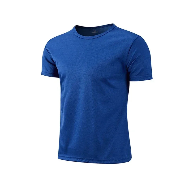2025 Hot Sale Men's Quickdry T-shirts Summer Daily Sports Short Sleeved O-neck Tops Fitness Training Athletics Running T-shirt