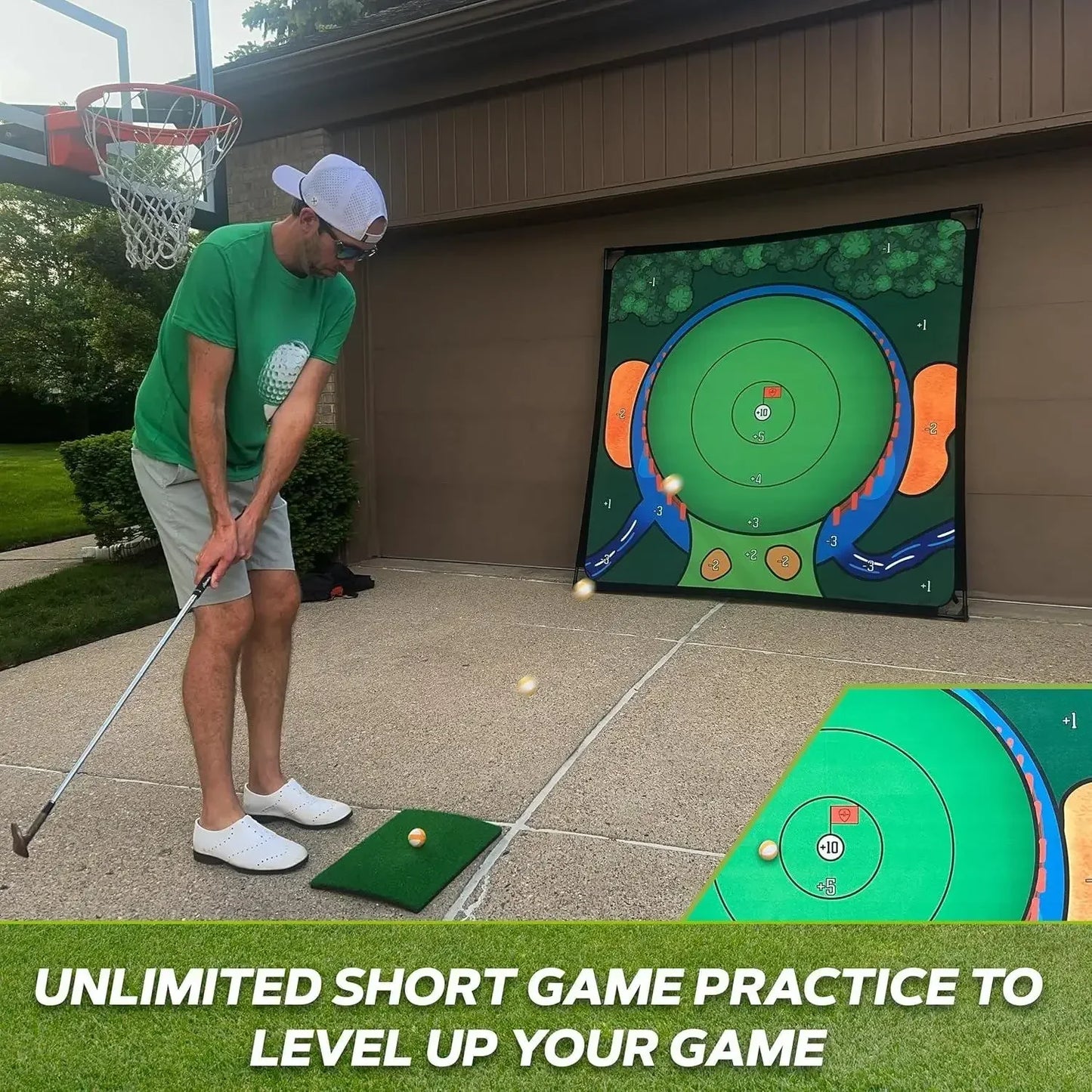 Chipping Game - The Original Portable Golf Game for Chipping Practice for Dads and Junior Golfers - Indoor and Outdoor