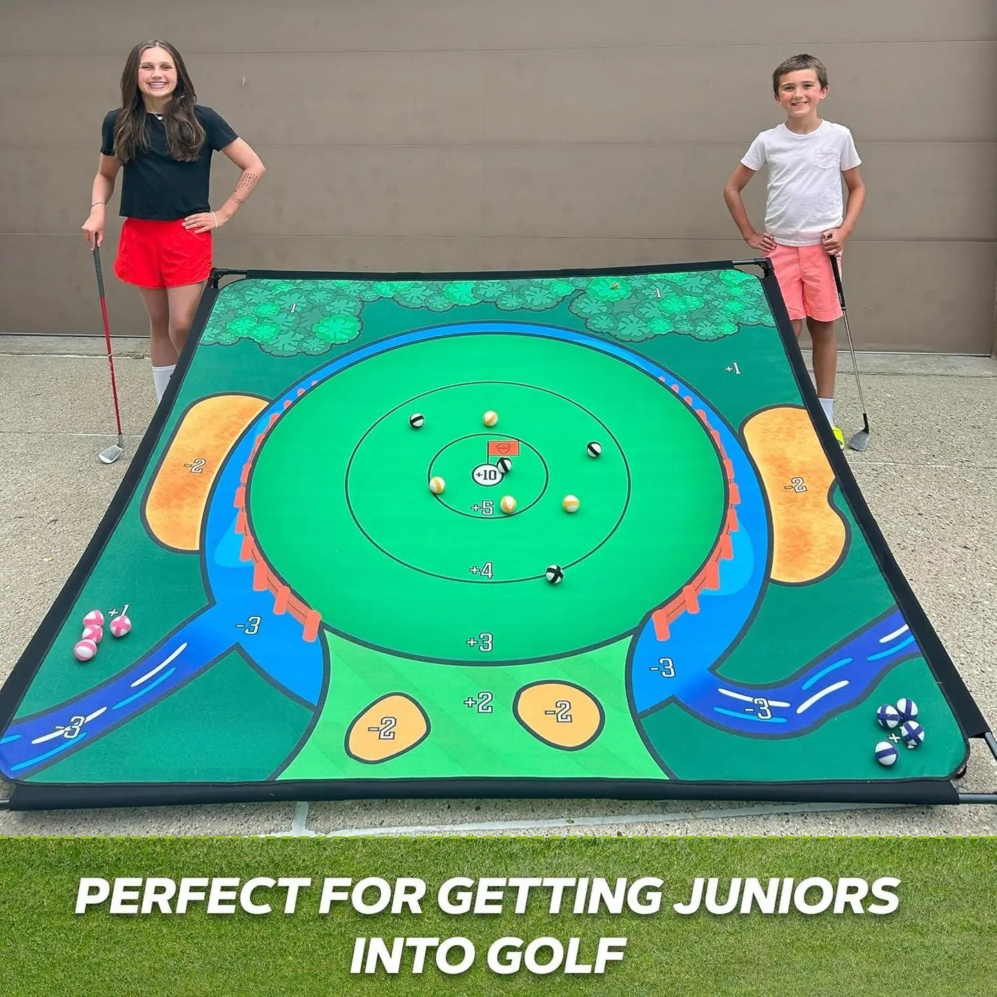 Chipping Game - The Original Portable Golf Game for Chipping Practice for Dads and Junior Golfers - Indoor and Outdoor