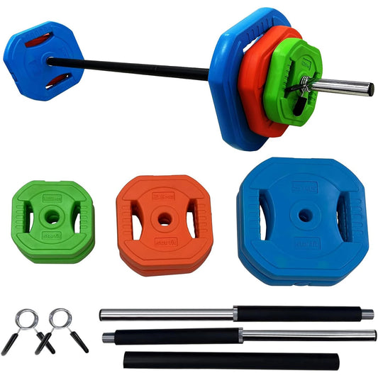 40lb /20kg Adjustable Barbell Disk Free Weights Strength Training Adjustable Barbell Weight Set for Home and Gym Workout