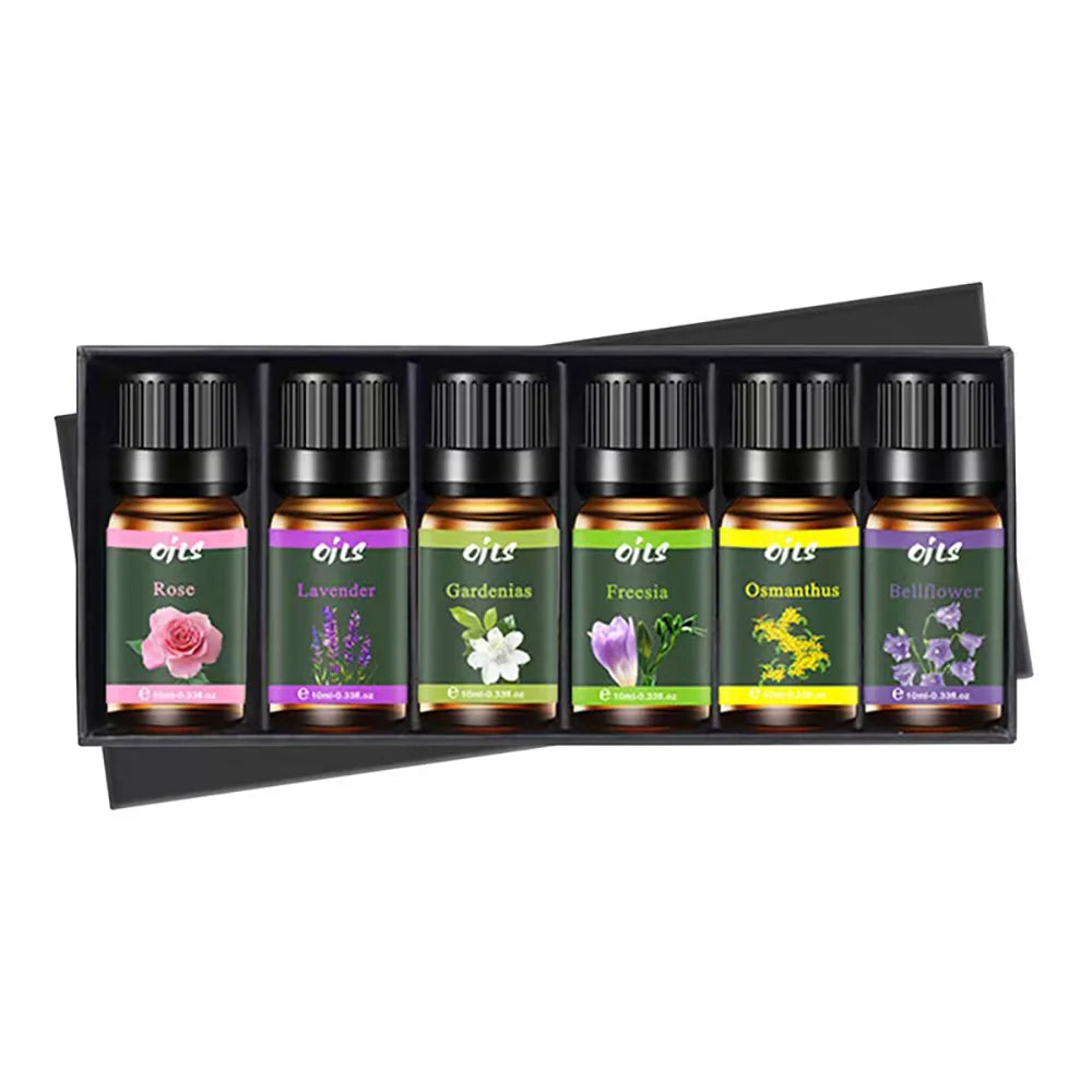 One Set with 6 Bottles Fragrance Oils for Aromatherapy, Used For  Air Prefume Diffuser Aroma Mist Humidifier for Relaxtion