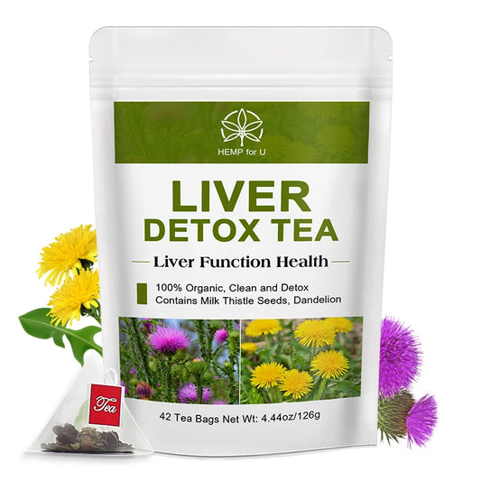 100% Liver Detox Drink Contains Natural Plants Milk Thistle and Dandelion Support Liver Health, Cleanse and Relieve Bad Breath