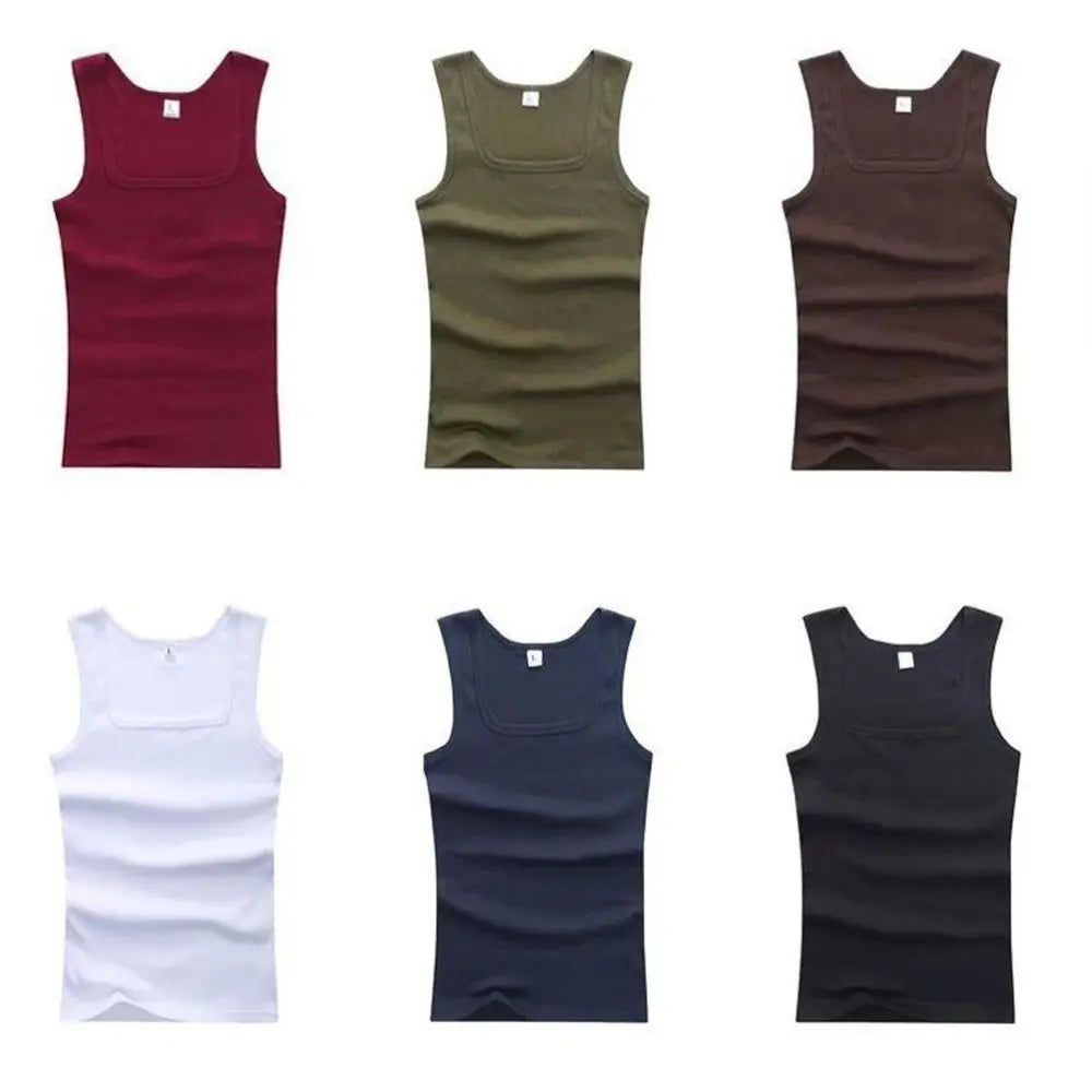 Hot Sale Summer Male clothes Pure Cotton Sleeveless Men's t-shirt Bodybuilding Fitness T-shirt