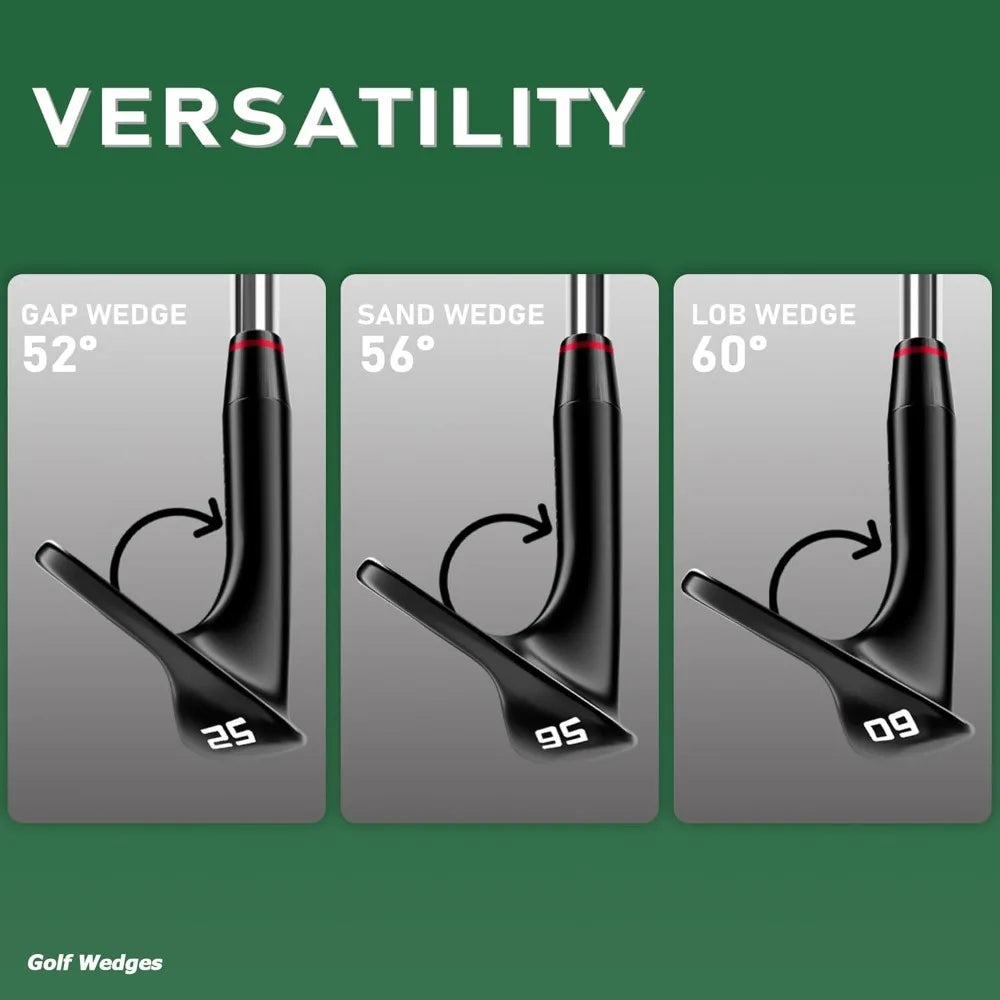 Gowolf Premium Forged Full Face Golf Wedges 50/52/54/56/58/60/69 Degree Individual or Set for Men
