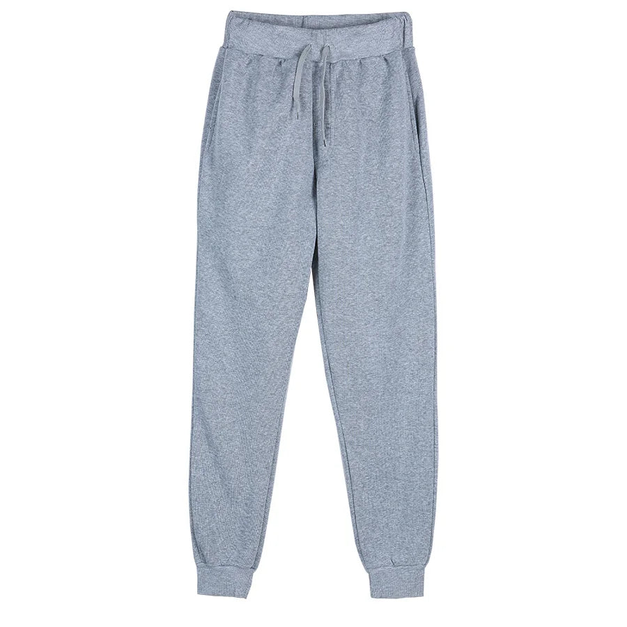 New Plus Size Men's Sweatpants 2XL 3XL Sportswear Elastic Waist Casual Baggy Pants Black Grey Cotton Joggers Male Loose Trousers