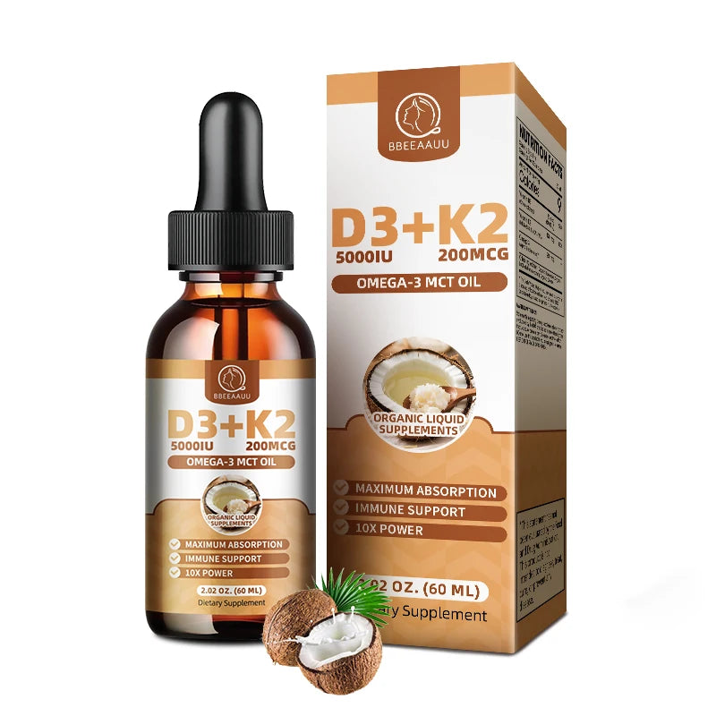 BEWORTHS 4-in-1 D3K2 Vitamin D and K with Omega 3 Supports Calcium Absorption, Bone, Immune and Heart ,Joint Health