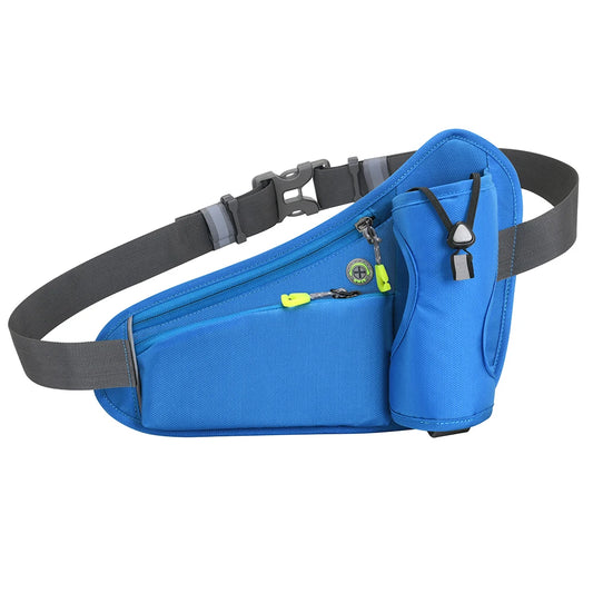Running Bag Cycling Bag Reflective Hydration Belt Pack Waterproof  Large Capacity Water Bottle Holder Bag for Hiking Walking