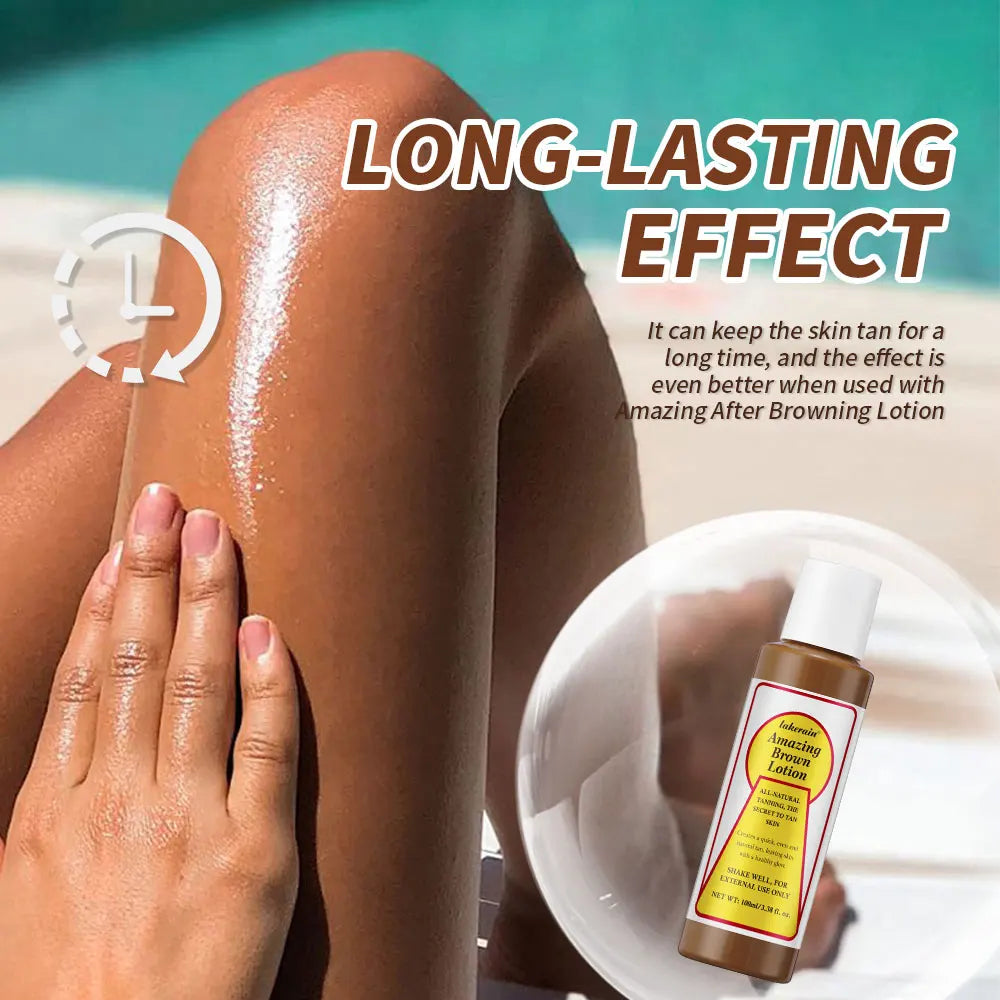 Bronze Before And After Browning Lotion Long-Lasting Brown Lotion Tan Lotion Texture Tanning Booster Waterproof Coconut Makeup