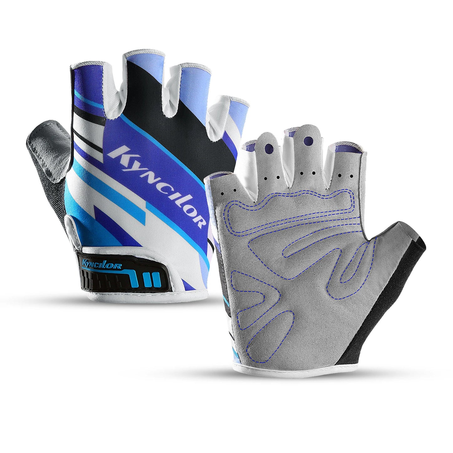 Kyncilor Breathable Lycra Fabric Cycling Gloves Road Bike Gloves Riding MTB Outdoor Bicycle Sport Gloves Half Finger Gloves