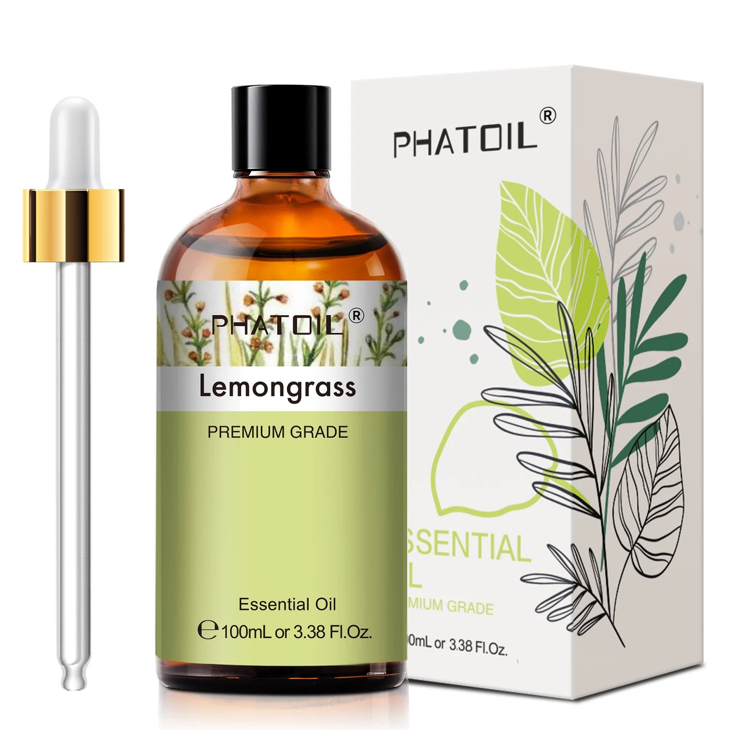 PHATOIL 100ml Pure Natural Essential Oils For Diffuser Candle Making Lavender Jasmine Vanilla Eucalyptus Aroma Essential Oil