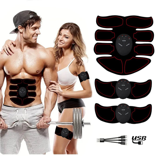Abdominal Muscle Stimulator, USB Rechargeable Abdominal Training Belt, Home Exercise Equipment