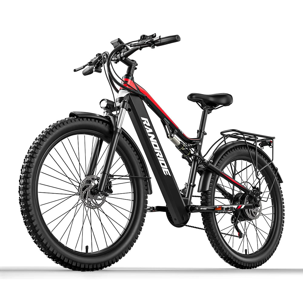 RANDRIDE YG90 1000W Electric Mountain Bike US Stock Fast Delivery 48V 17Ah Full Suspension Hydraulic Brakes E bike