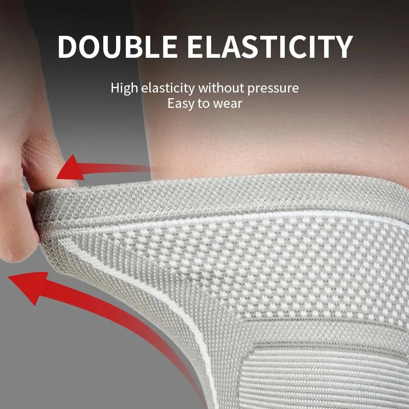1Pair Sports Knee Pads Breathable Stablized Patellar Knee Warmer Shock Reducing Elastic Anti-slip Fitness Gym Knee Protection
