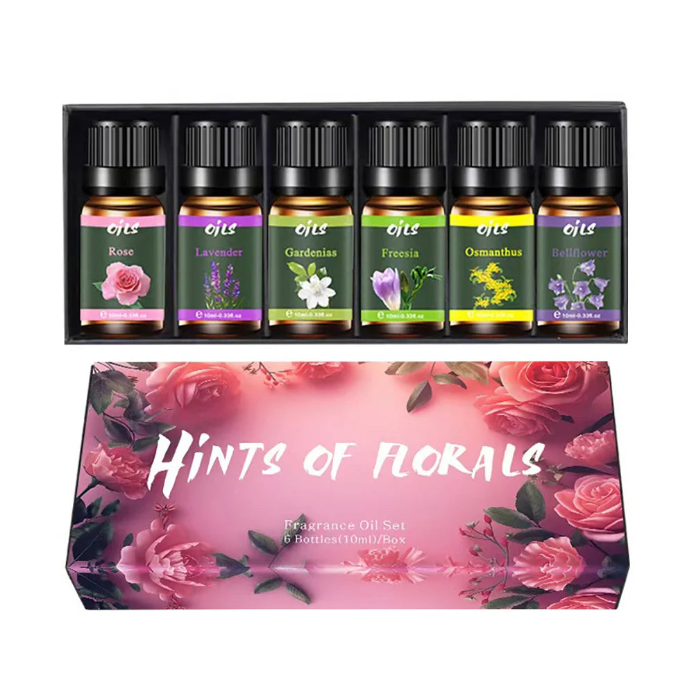 One Set with 6 Bottles Fragrance Oils for Aromatherapy, Used For  Air Prefume Diffuser Aroma Mist Humidifier for Relaxtion