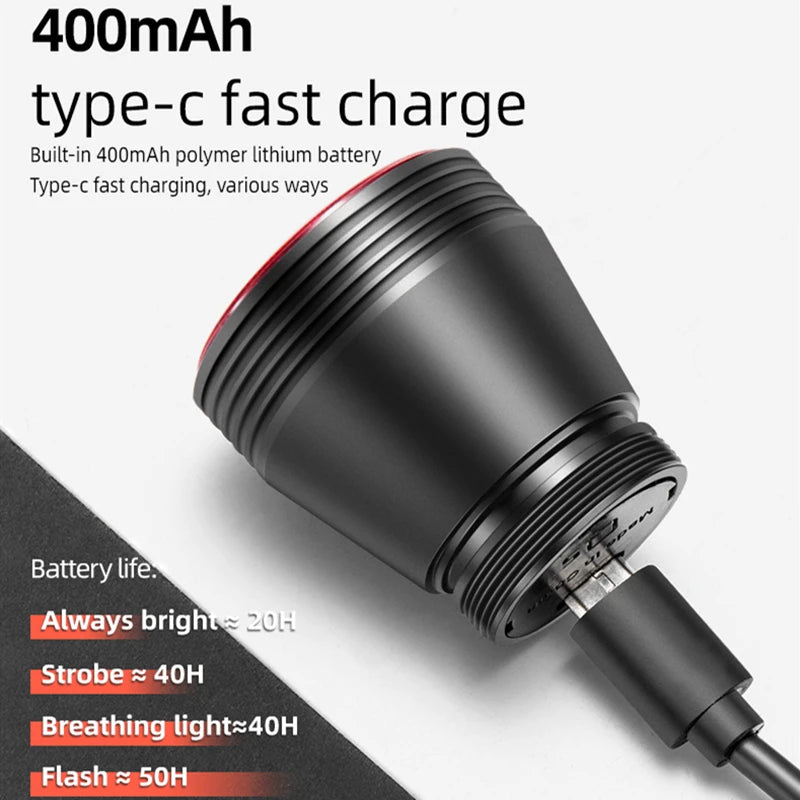 ROCKBROS Smart Bike Tail Light Type-C Rechargeable Ultra Bright Brake Sensing Bicycle IPX6 Rear Lamp Sense Flashlight Red Light