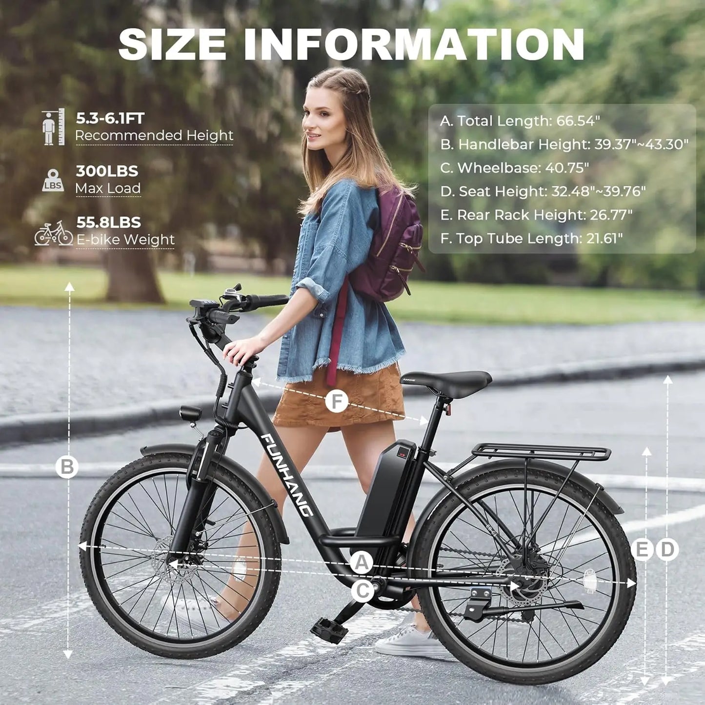 Electric Bike for Adults, 26" City Cruiser Ebike with 1000W Peak Motor, 21.7MPH 50 Miles Commuter Adult Electric, Customized