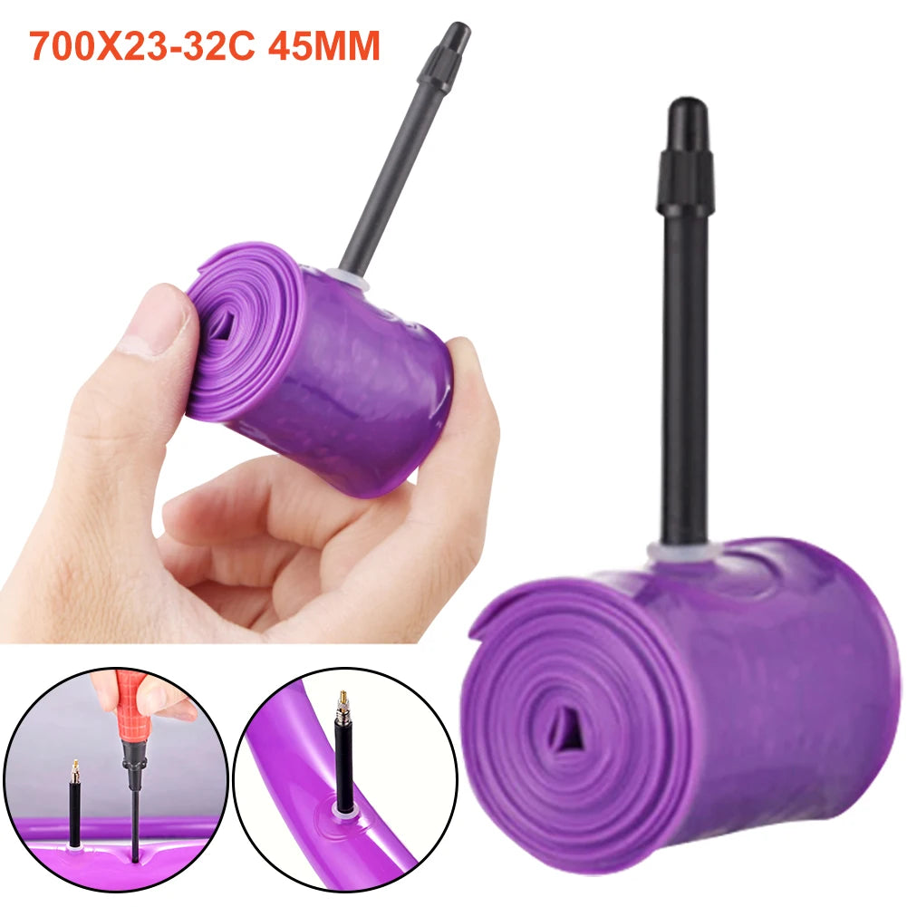 700x35-50C/23-32C Ultralight Bike Inner Tube Road Bicycle TPU Inner Tire with 45mm/65mm/85mm Presta Valve