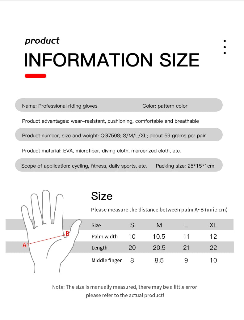 Print Cycling Gloves Bike Bicycle Sports Full Finger Hiking Gloves Mesh Winter Gloves Women