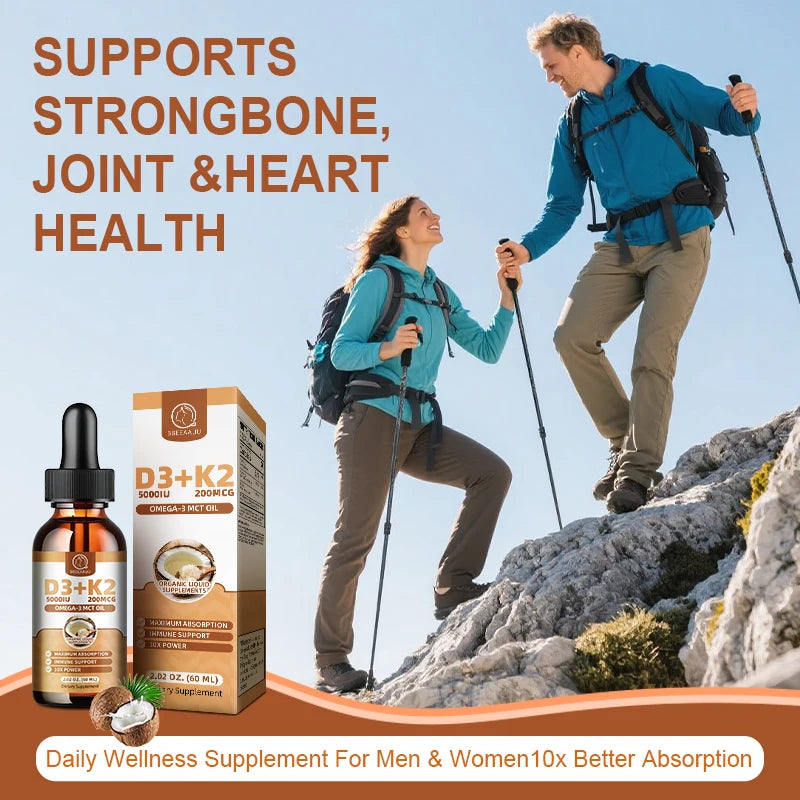 BEWORTHS 4-in-1 D3K2 Vitamin D and K with Omega 3 Supports Calcium Absorption, Bone, Immune and Heart ,Joint Health