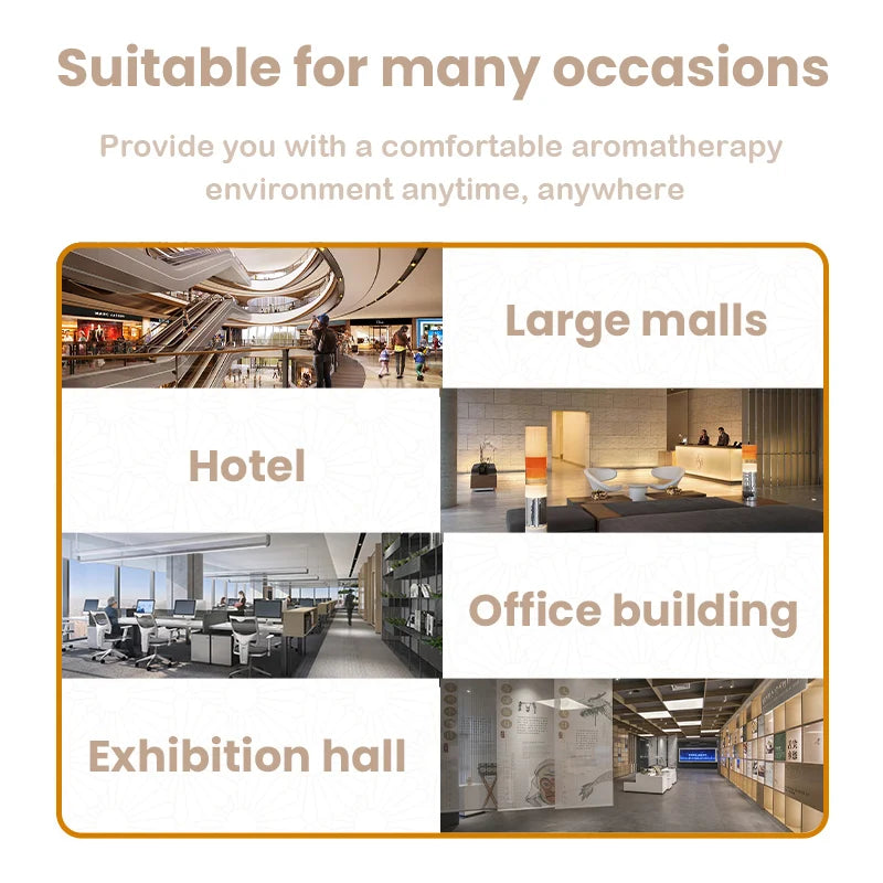 HVAC 10000m³ Large Perfume Metal Aroma Diffuser Home Appliance Air Freshener Dorm Room Essentials Fragrance Flavoring WIFI APP