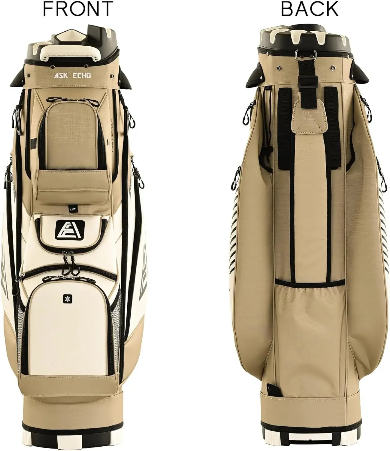 2024 T-Lock Golf Cart Bag with 14 Way Organizer Divider Top, Premium Cart Bag with Handles and Rain Cover, for Men