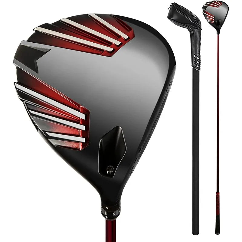 Titanium Golf Driver for Men, Men's Golf Club Package Set, 1 Wood Black/Gold R/SR/S Carbon Shaft, Suitable for Beginners